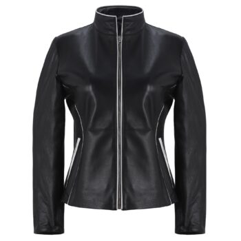 Classic Black Women's Biker Jacket​