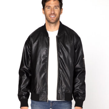Vegan Bomber Leather Jacket
