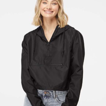Lightweight Cropped Windbreaker Jacket
