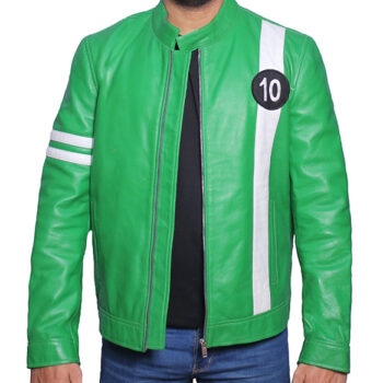 Ben 10 Alien Force Green Leather Jacket