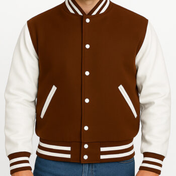 Brown Varsity Jacket For Men And Women