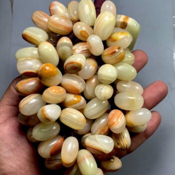 700g Handcrafted Banded Green Onyx Grapes – Natural Stone Home Décor | Elegant Onyx Crystal Decoration
