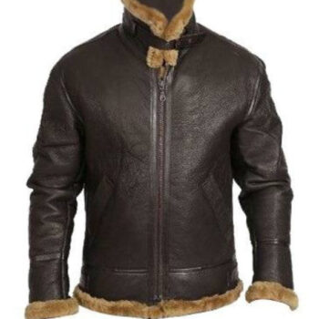 Men's Original R.a.f Brian Brown Bomber Leather Jacket
