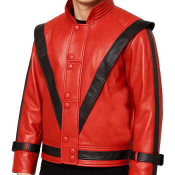 Michael Jackson Thriller Short Film Red Leather Jacket