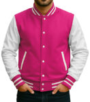 Pink Varsity Jacket For Men And Women