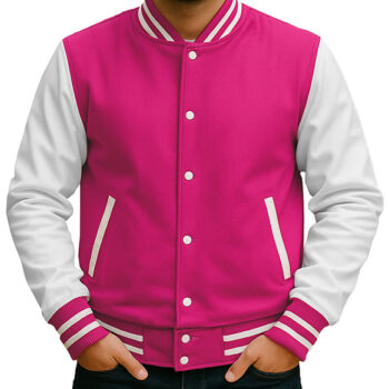 Pink Varsity Jacket For Men And Women