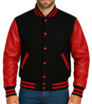 Red And Black Varsity Jacket For Men And Women