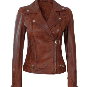 Women Jacket With Side Zip Closer And Zipped Pockets
