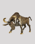 Handcrafted Brass Bull Statue – 30-Inch Pakistani Decor, Floral Engraved Sculpture for Home or Office