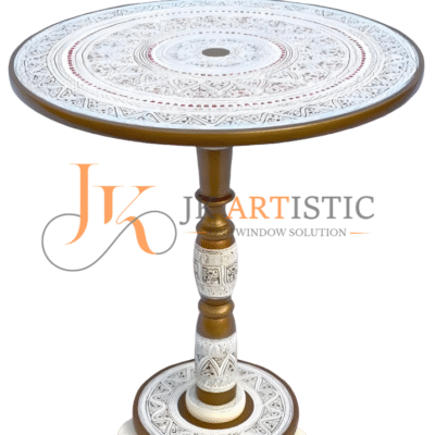 Elegant Handcrafted Wooden Table – Solid Wood Accent Table for Living Room, Bedroom