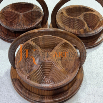 Foldable wooden basket