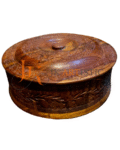 Handcrafted Collapsible Wooden Fruit Storage Box – Carved & Varnished Serving Basket for Home & Gifting
