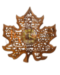 Handcrafted Wooden Wall Clock with Ayatul Kursi – Elegant Islamic Home Décor Timepiece