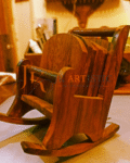 Handcrafted Chair-Shaped Wooden Tea Coaster Set – 6-Piece Decorative Drink Coasters with Holder