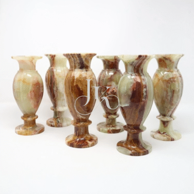 Handcrafted Onyx Vase – Unique Decorative Stone Flower Vase for Home & Office Décor