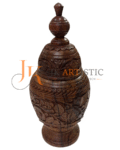 Engrave Hand Carved Rosewood Wooden Jar