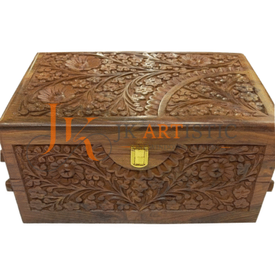Handicrafted Engrave Wooden Jewelry Box