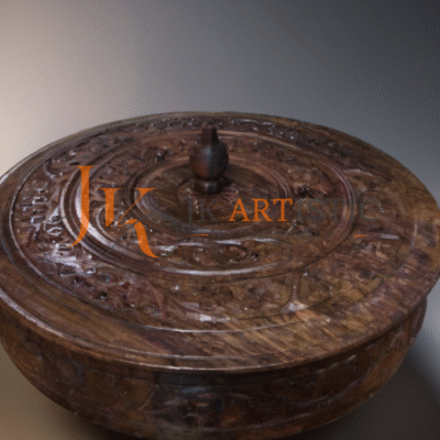 JK Artistic Handmade Wooden Hotpot – Elegant Kitchenware & Gift Item