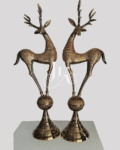 2 Piece Set Deer Pair on Conical Spheres 36-Inch – JKArtistic Grand Heritage Display