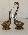 12-Inch Brass Long Neck Duck – Handcrafted Decorative Accent