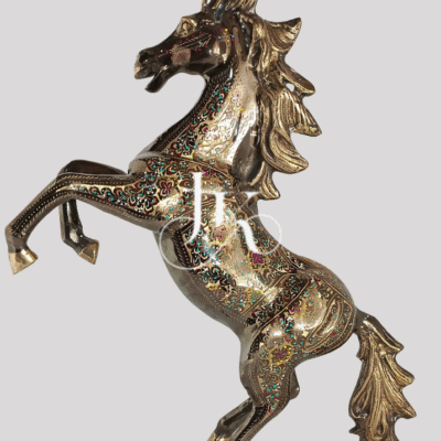 DancingHorse Sculpture in Rearing Pose 22-Inch  Ornamental Statement Piece